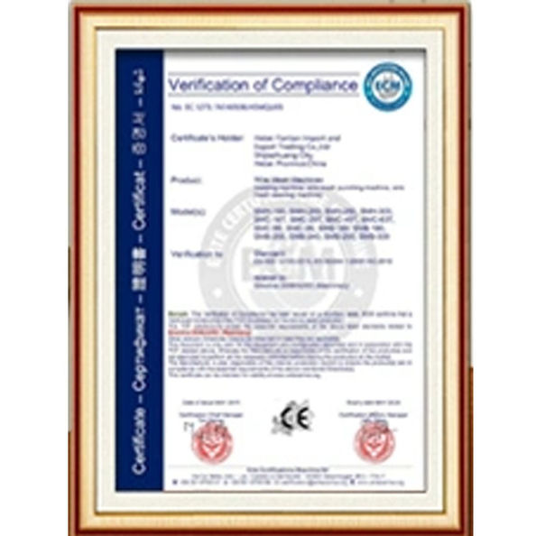 Chiny Dongguan Zhaoyi Hardware Products Co., LTD. Certyfikaty